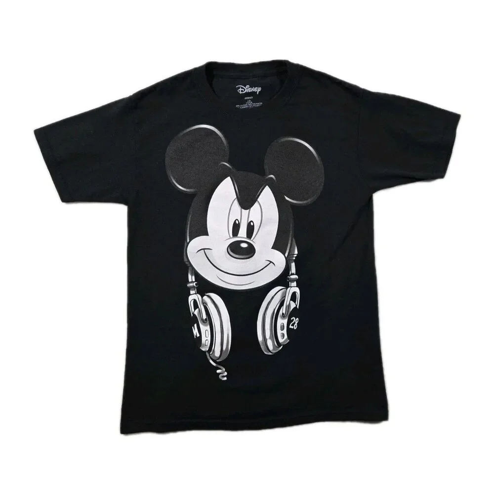 Boys Disney Mickey Mouse Short Sleeve T Shirt Black Large 10/12